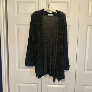 Carly Jean Los Angeles Black/gray Sweater Open Cardigan Small/Medium